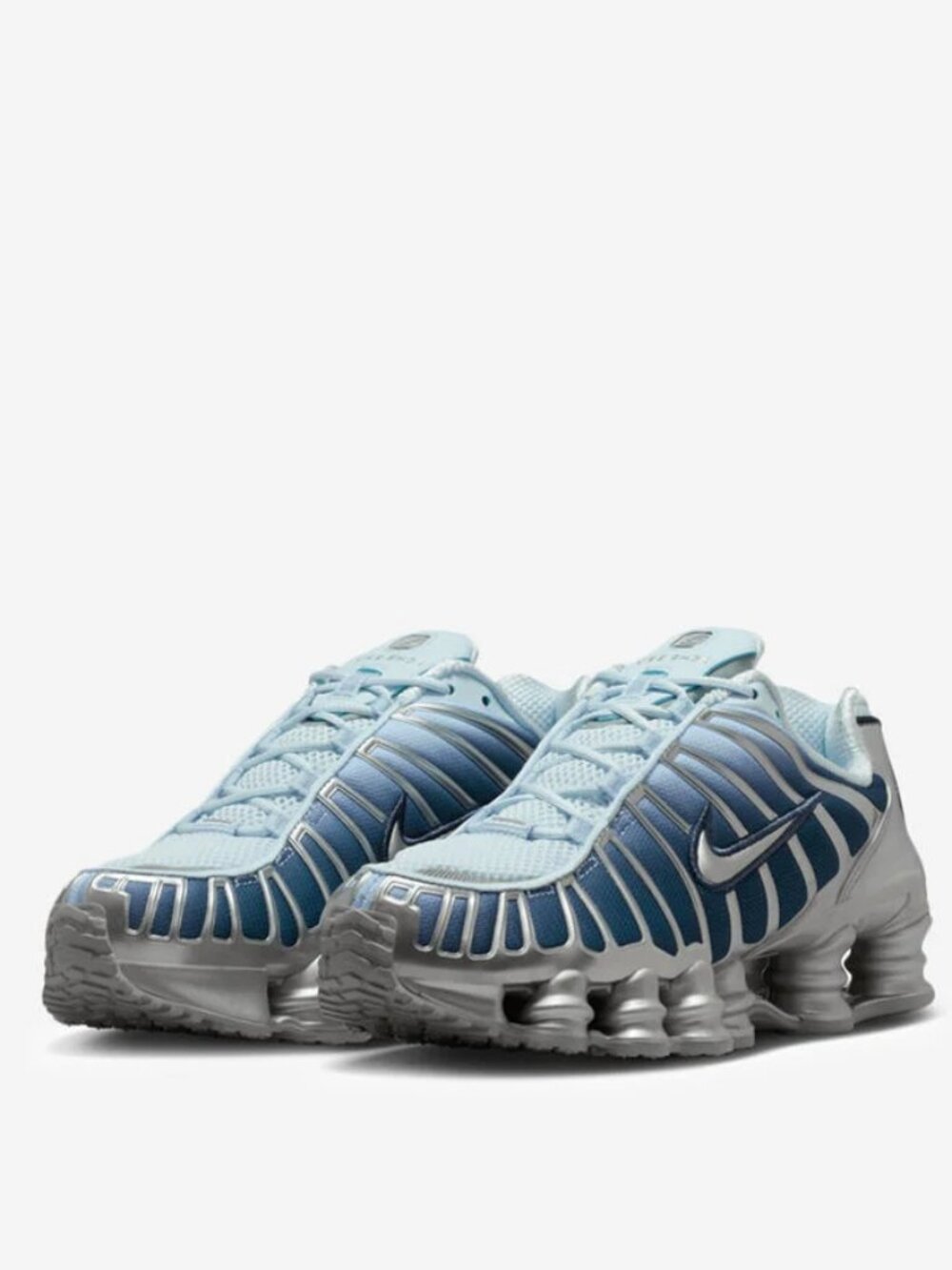 NEW! Nike Shox TL Blue Metallic Silver Fade